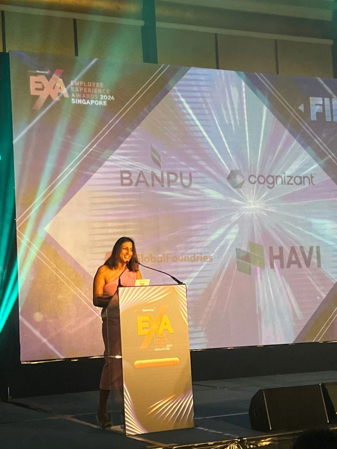 KS delivering a keynote at the Employee Experience Awards 2024, Singapore
